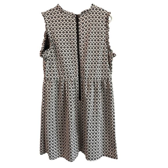 Xhilaration Black White Geometric Dress XL NWT Sleeveless Knit Zip Back - Picture 2 of 11